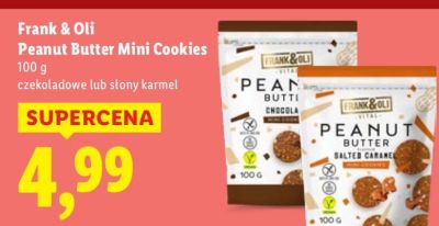 Ciastka Peanut Butter Mini Cookies czekoladowe promocja w Lidl