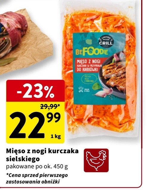 Mięso z nogi kurczaka w przyprawach do karkówki Be foodie promocja