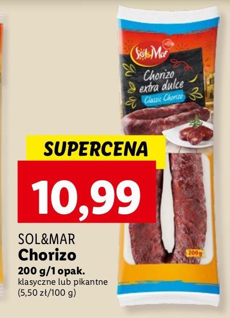 Kiełbasa chorizo Sol&mar promocja