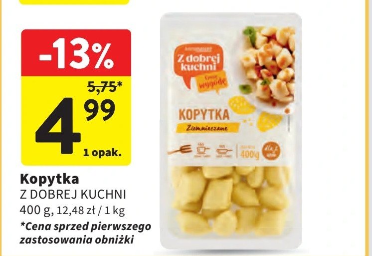 Kopytka Z dobrej kuchni promocja w Intermarche