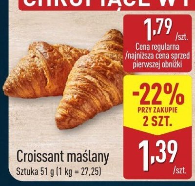 Croissant maślany promocja w Aldi