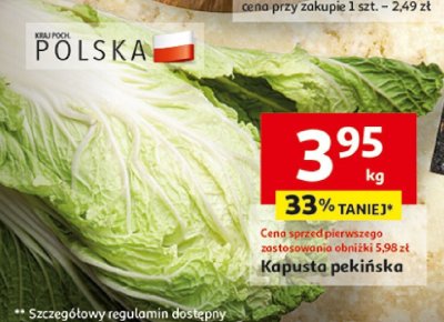 Kapusta pekińska promocja w Auchan