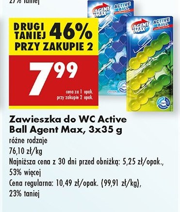 Zawieszka niebieska Agent max active ball promocja