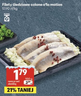 Filety śledziowe solone a'la matias promocja w Delikatesy Centrum