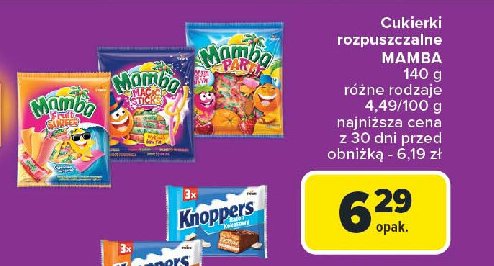 Guma rozpuszczalna Mamba magic fruit surfer promocja w Carrefour