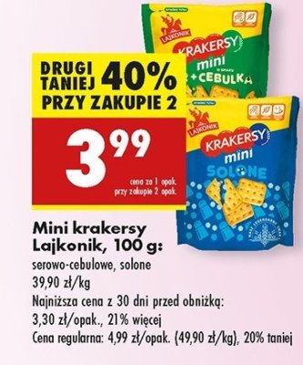 Krakersy solone Lajkonik mini krakersy promocja