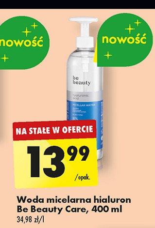 Woda micelarna hialuron Be beauty care promocja
