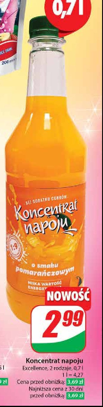 Koncentrat napoju pomarańczoewgo promocja