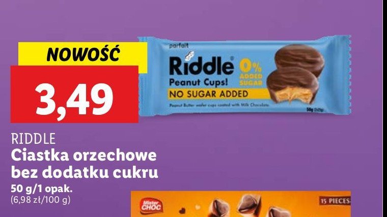 Ciastka orzechowe bez cukru Riddle promocja