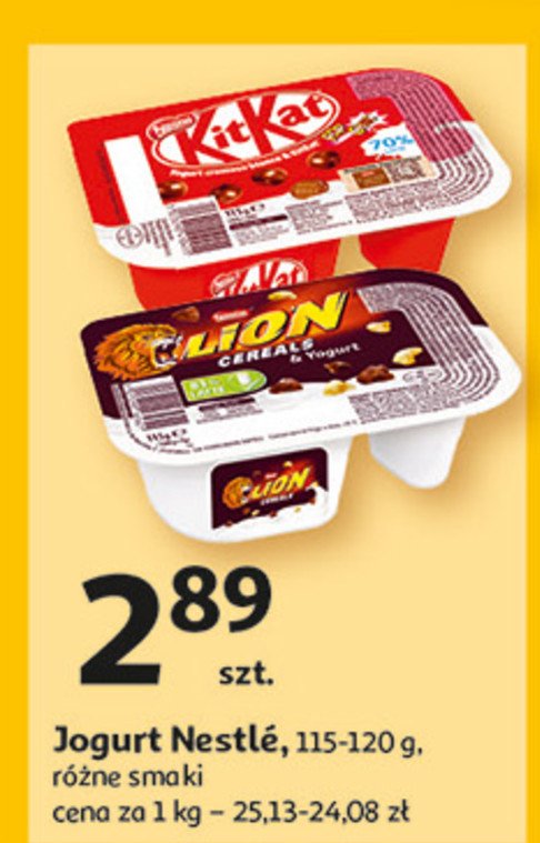 Jogurt Kitkat promocja w Auchan