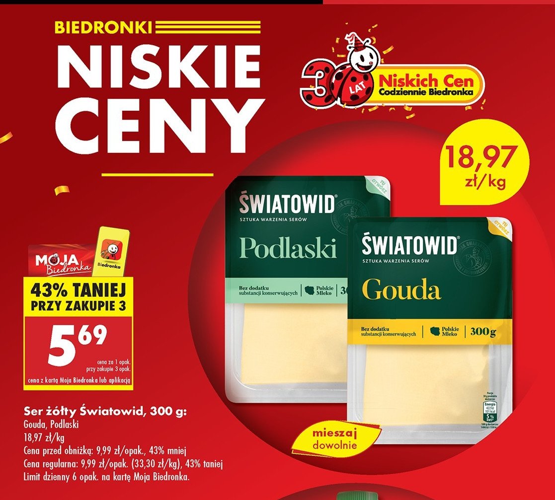 Ser podlaski Światowid promocja w Biedronka