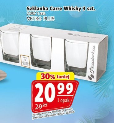 Szklanka Carre Whisky 3 szt. 260 ml promocja w Prim Market