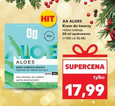 Krem do twarzy Aloes różne rodzaje promocja w Kaufland