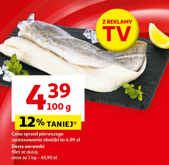 Dorsz filet ze skórą promocja