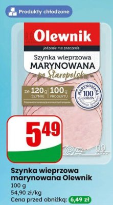 Szynka wieprzowa marynowana Olewnik po staropolsku promocja w Dino