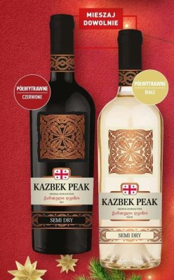 Wino Kazbek Peak Semi Dry czerwone 750ml promocja w Biedronka