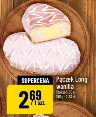 Pączek Long wanilia Stokson promocja w POLOmarket