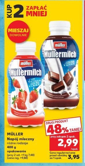 Napój mleczny czekoladowy Mullermilch promocja w Kaufland