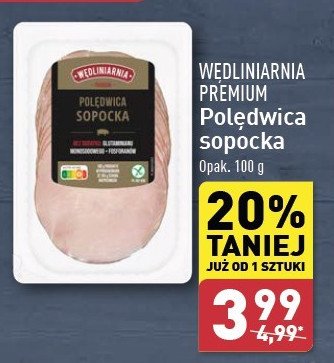 Polędwica sopocka Wędliniarnia premium promocja w Aldi