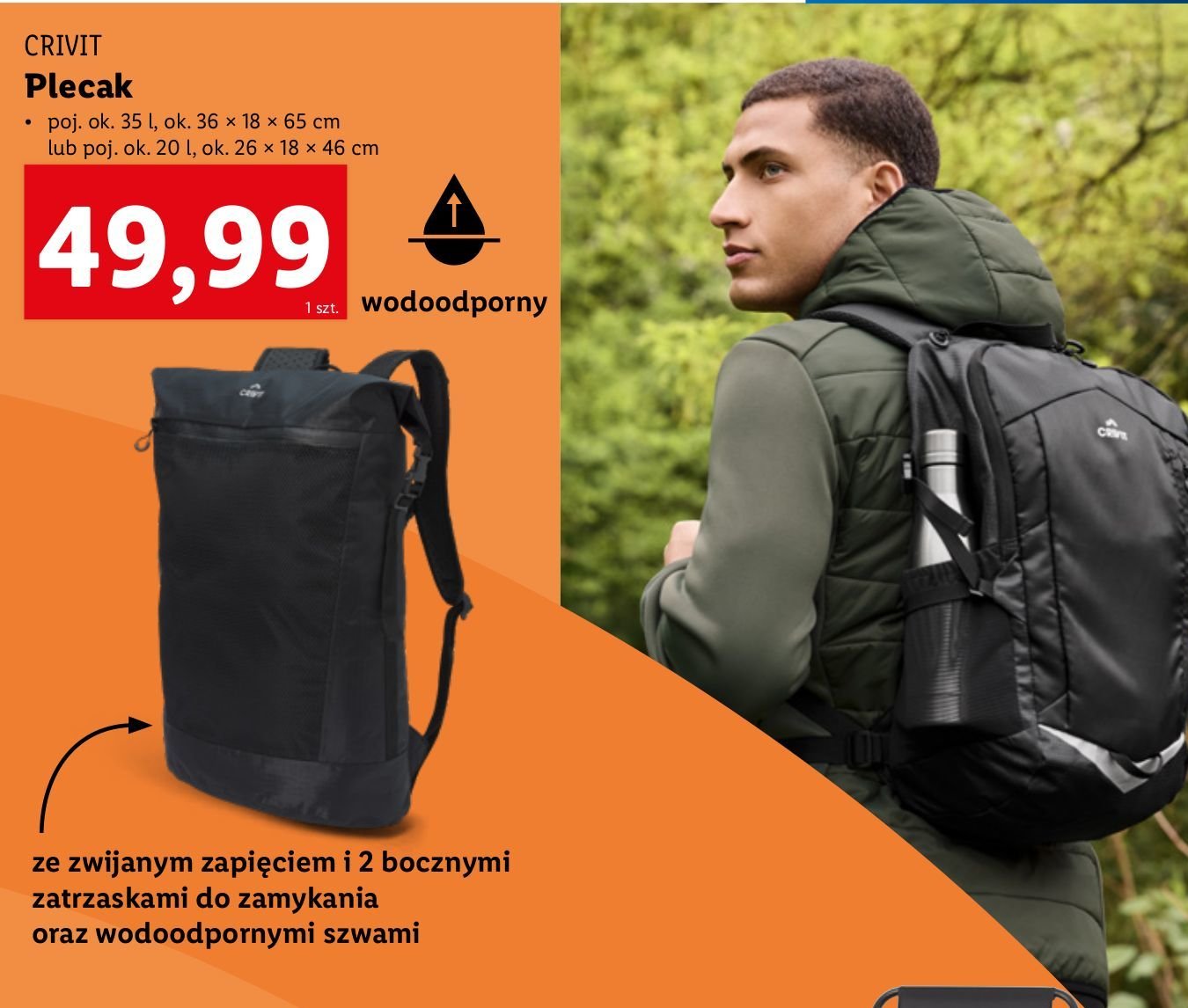 Plecak turystyczny 20 l Crivit promocja w Lidl