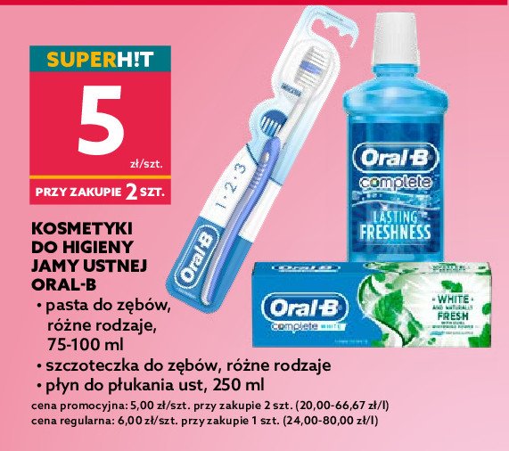 Szczoteczka do zębów medium Oral-b 123 promocje