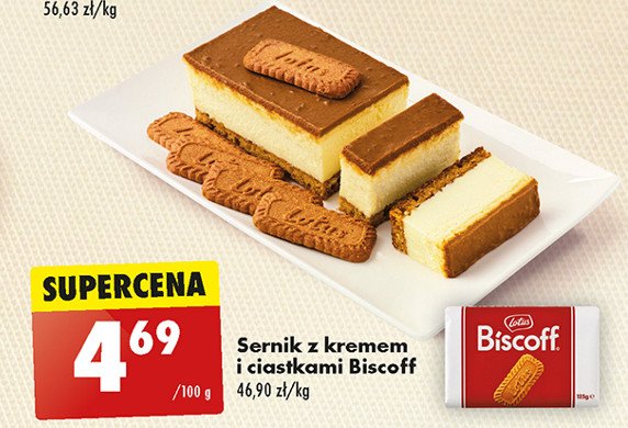 Sernik z kremem i ciastkami biscoff promocja w Biedronka