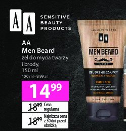 Żel do mycia brody i twarzy Aa men beard promocja w Hebe