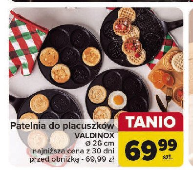 Patelnia do placków i jajek sadzonych wafel 26 cm Valdinox promocja w Carrefour