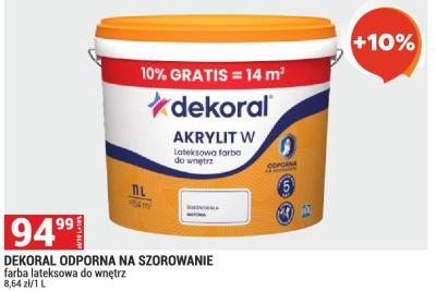 Farba Dekoral Odporna na Szorowanie promocja w Merkury Market