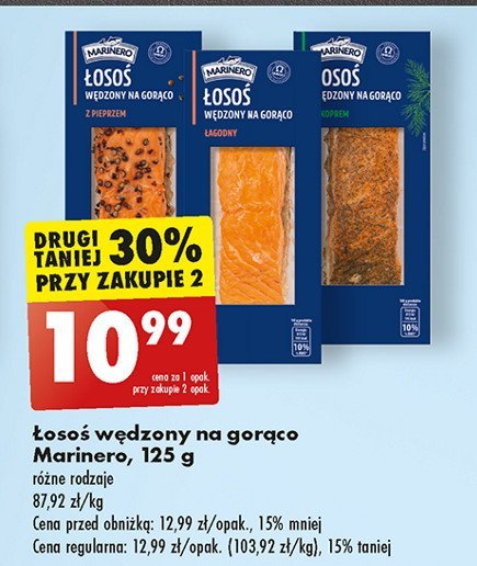 Łosoś wędzony na ciepło koper Marinero promocja