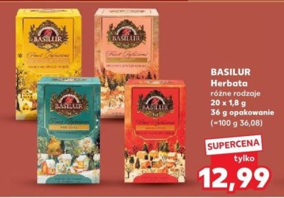 Herbata BASILUR różne rodzaje promocja w Kaufland