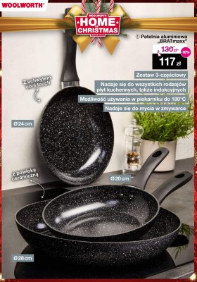 Patelnia aluminiowa BRATmaxx - Zestaw 3-częściowy promocja w Woolworth