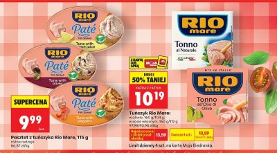 Pasztet z tuńczyka Rio Mare, 115 g różne rodzaje promocja w Biedronka