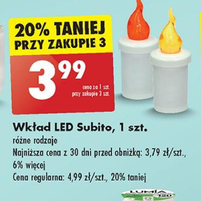 Wkład led s5 50 dni czerwony Subito promocja w Biedronka