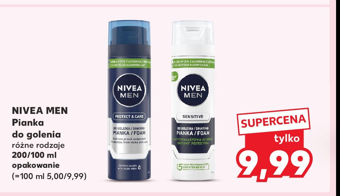 Pianka do golenia ochronna Nivea men protect & care promocja