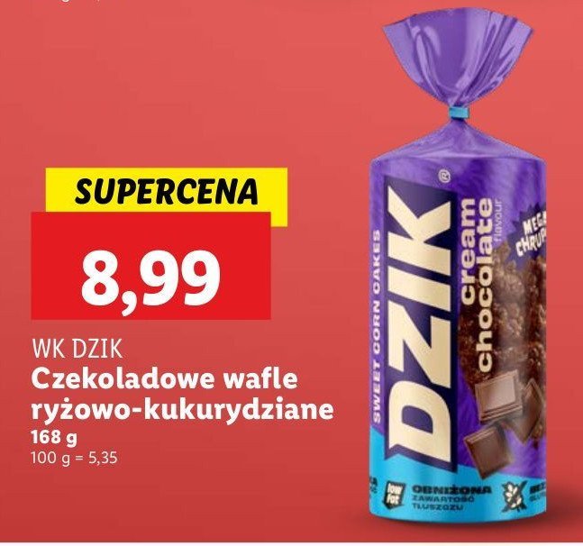 Wafle kukurydziane czekoladowe WK DZIK promocja