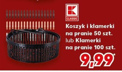 Koszyk i klamerki na pranie 50 szt. lub Klamerki na pranie 100 szt. promocja w Kaufland