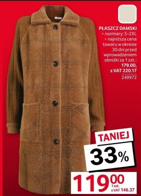 P艂aszcz damski promocja w Selgros