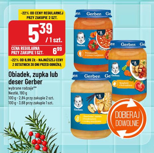 Zupka pomidorowa z ryżem i indykiem Gerber promocja w POLOmarket