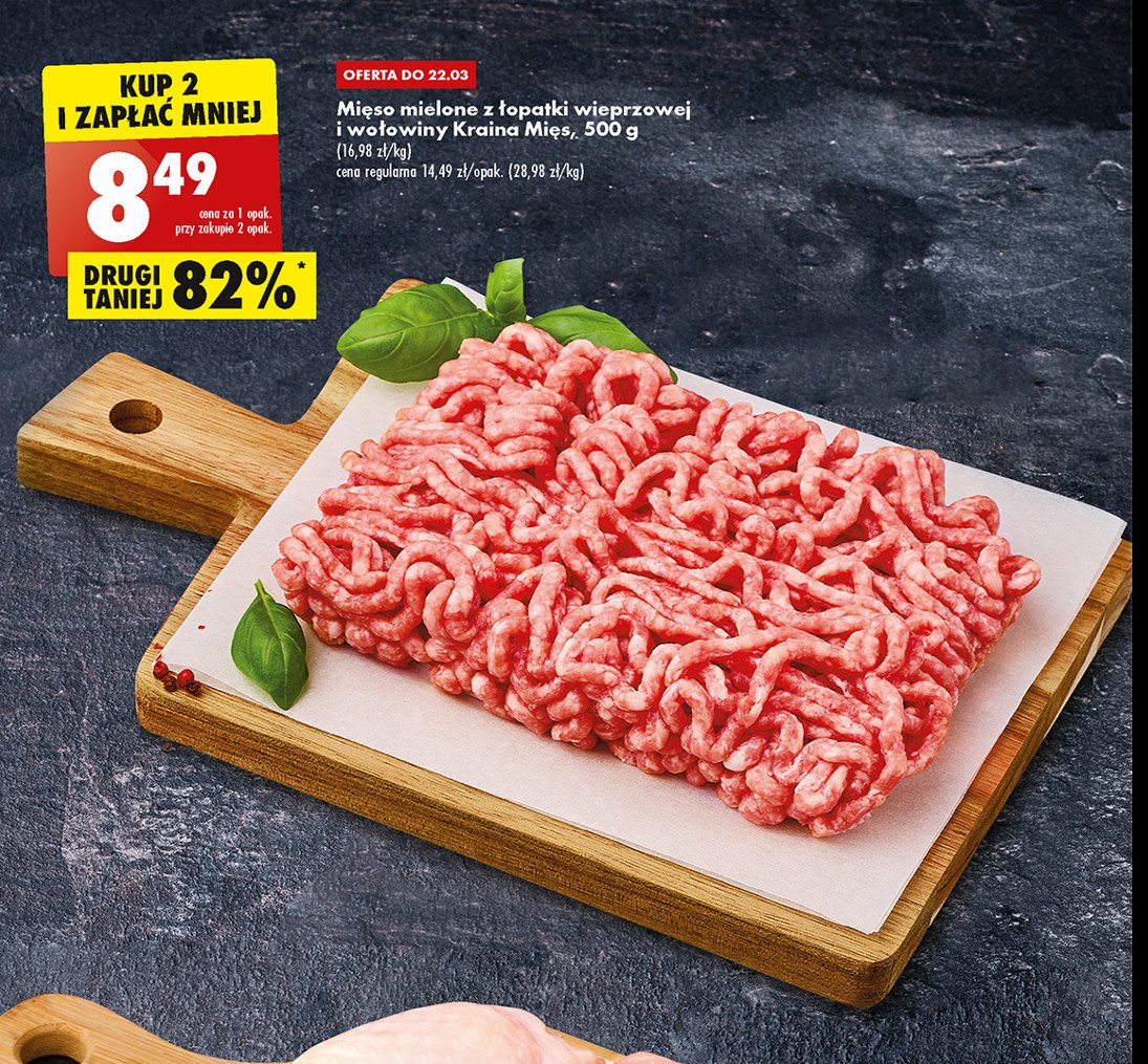 Mięso mielone z łopatki wieprzowej i wołowej Kraina mięsa promocja
