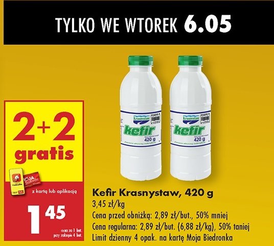 Kefir Krasnystaw promocja w Biedronka