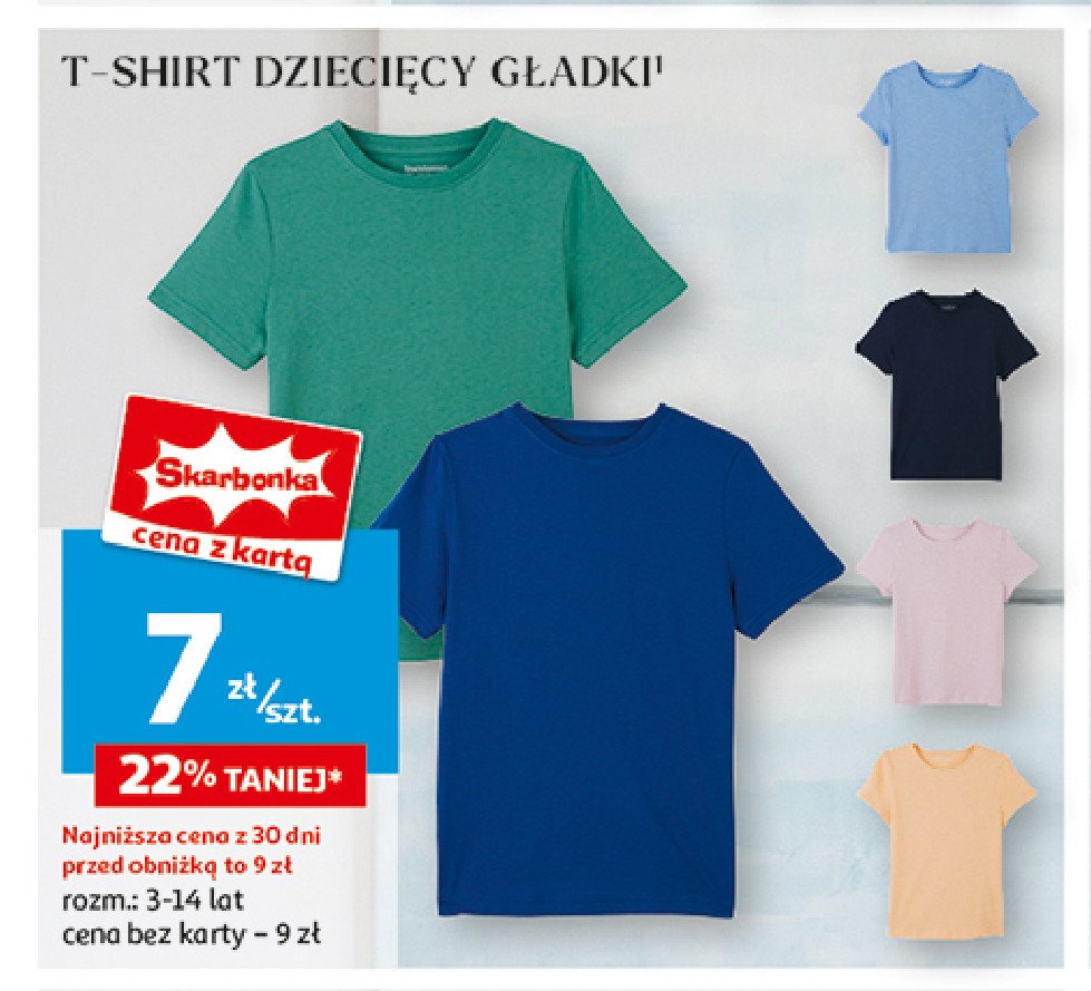 T-shirt dziecięcy roz. 3-14 lat promocja w Auchan