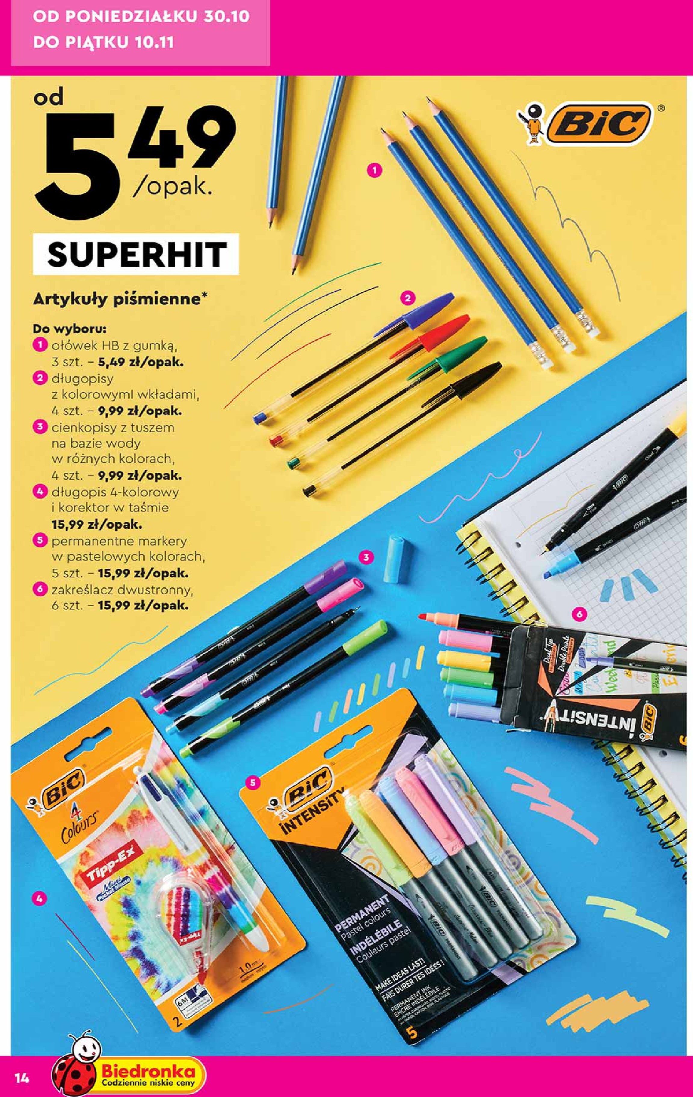 Długopisy kolorowe Bic promocja