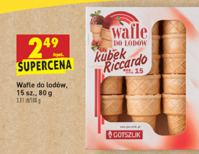 Wafle do lod贸w kubek riccardo Gotszlik promocja