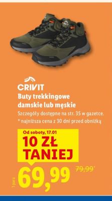 Buty trekkingowe damskie lub męskie CRIVIT promocja w Lidl