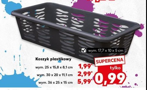 Koszyk plastikowy 36 x 25 x 15 cm promocja