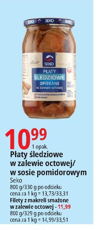 Płaty śledziowe z suszonymi pomidorami Seko promocja