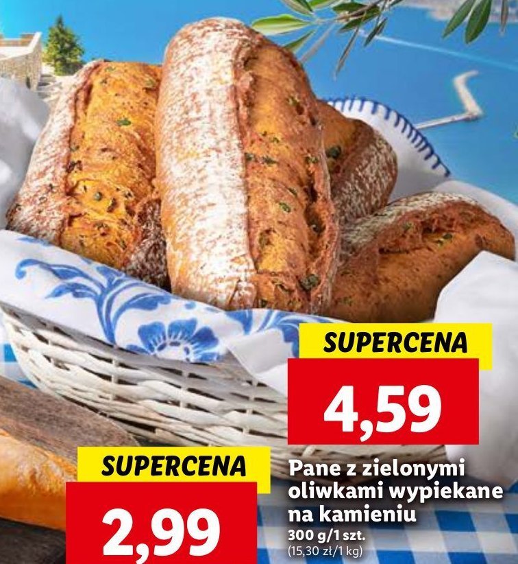 Pane z zielonymi oliwkami wypiekane na kamieniu promocja