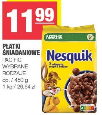 Płatki śniadaniowe Nesquik Pacific wybrane rodzaje promocja w SPAR