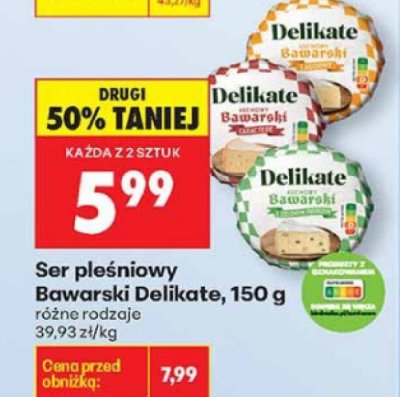 Ser pleśniowy Bawarski, różne rodzaje promocja w Biedronka